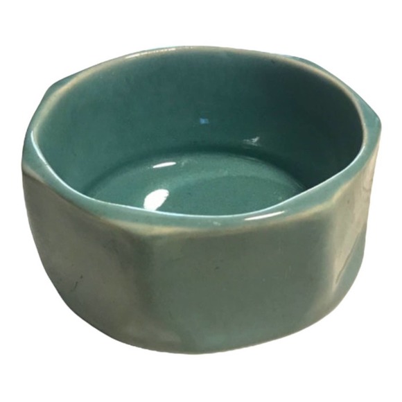 Succulent/Cactus Planter, Salt Cellar, Desk Accessory/ Green with Facetted Sides - Picture 7 of 10